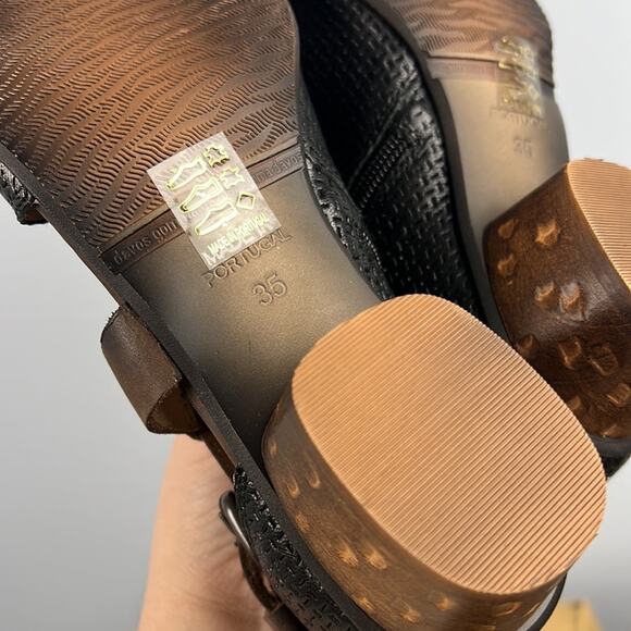 Unity In Diversity Silene New size 35 Made in Portugal leather heeled sandal - Picture 7 of 7